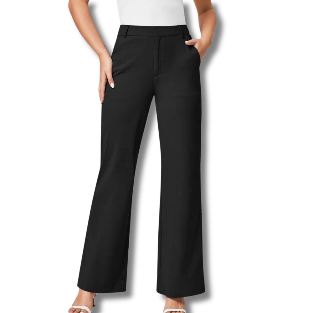 HALARA Mid Rise Straight Leg Black Work Pants Size Small NWT